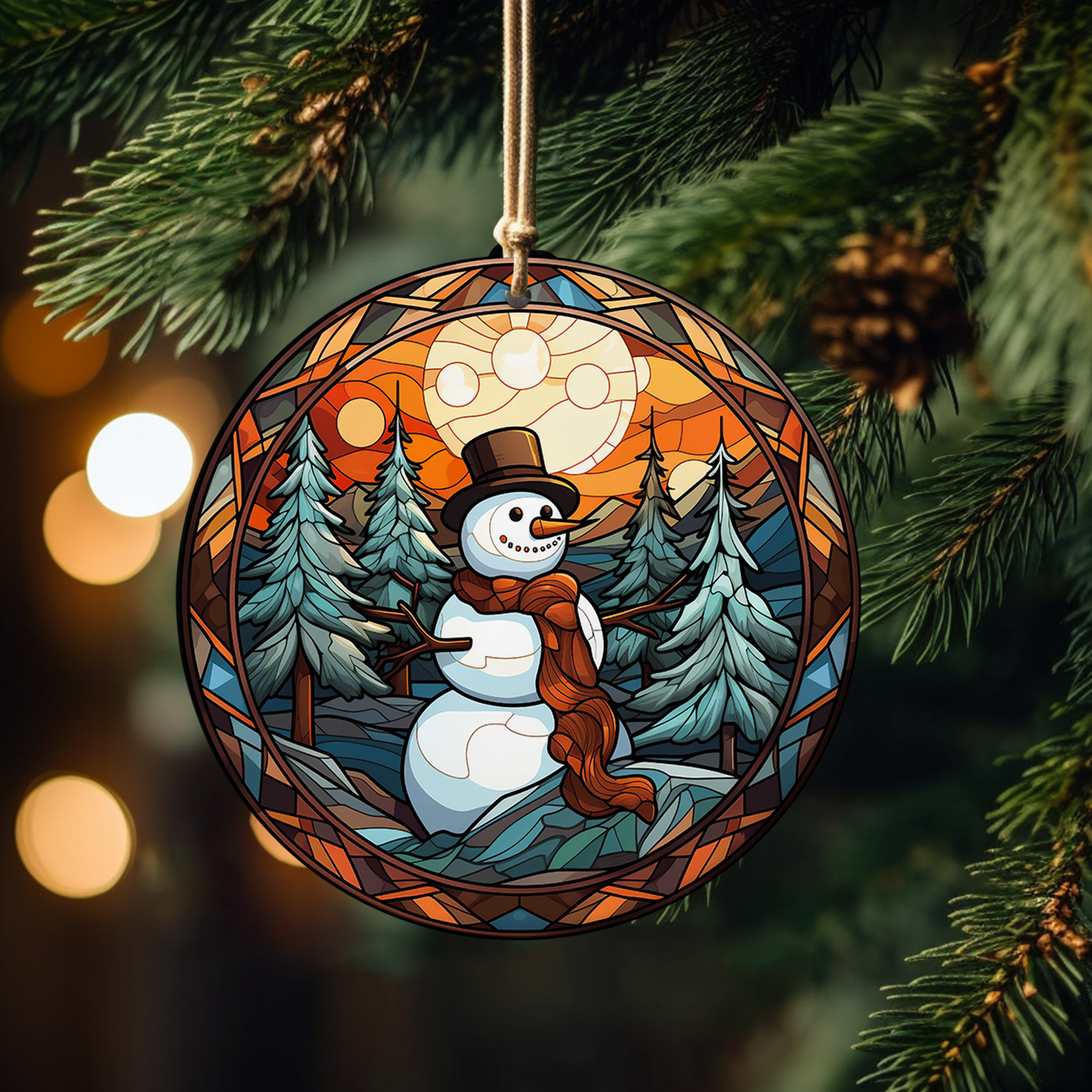 Snowman Christmas 2023 Ceramic Ornament