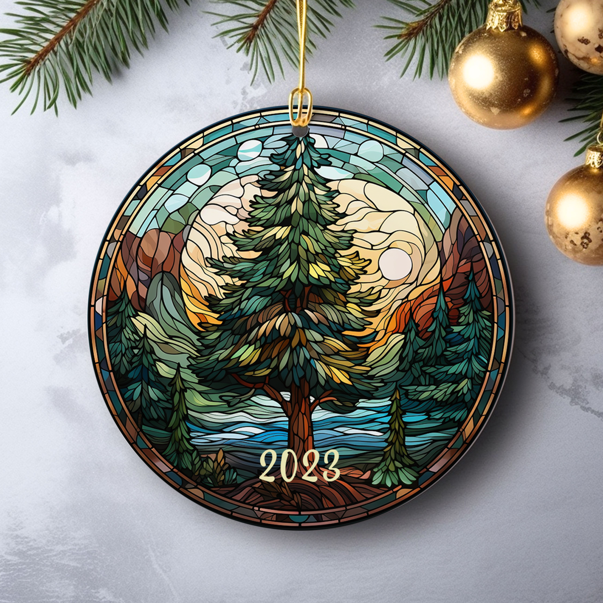 Christmas Tree 2023 Ceramic Ornament