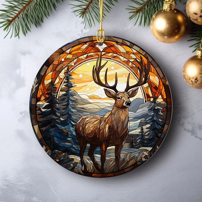Deer Christmas Ceramic Ornament - Charming Present
