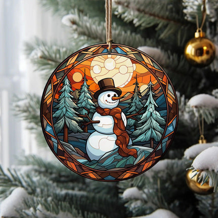 Snowman Christmas 2023 Ceramic Ornament - Charming Present