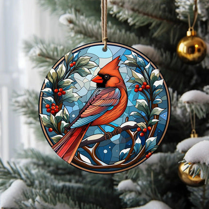 Cardinal Bird Christmas Ceramic Ornament - Charming Present