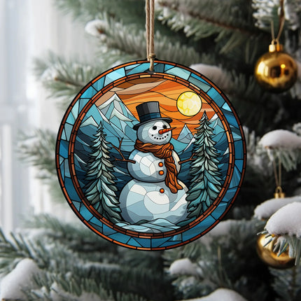 Snowman Christmas 2023 Ceramic Ornament - Charming Present