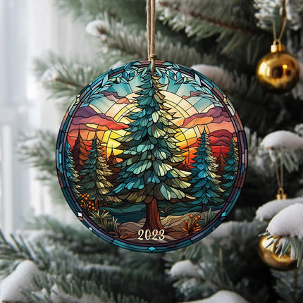 Christmas Tree 2023 Ceramic Ornament - Charming Present