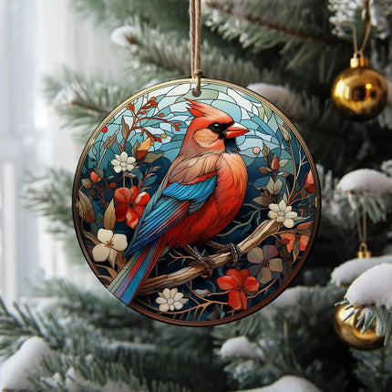 Cardinal Bird Christmas Ceramic Ornament - Charming Present
