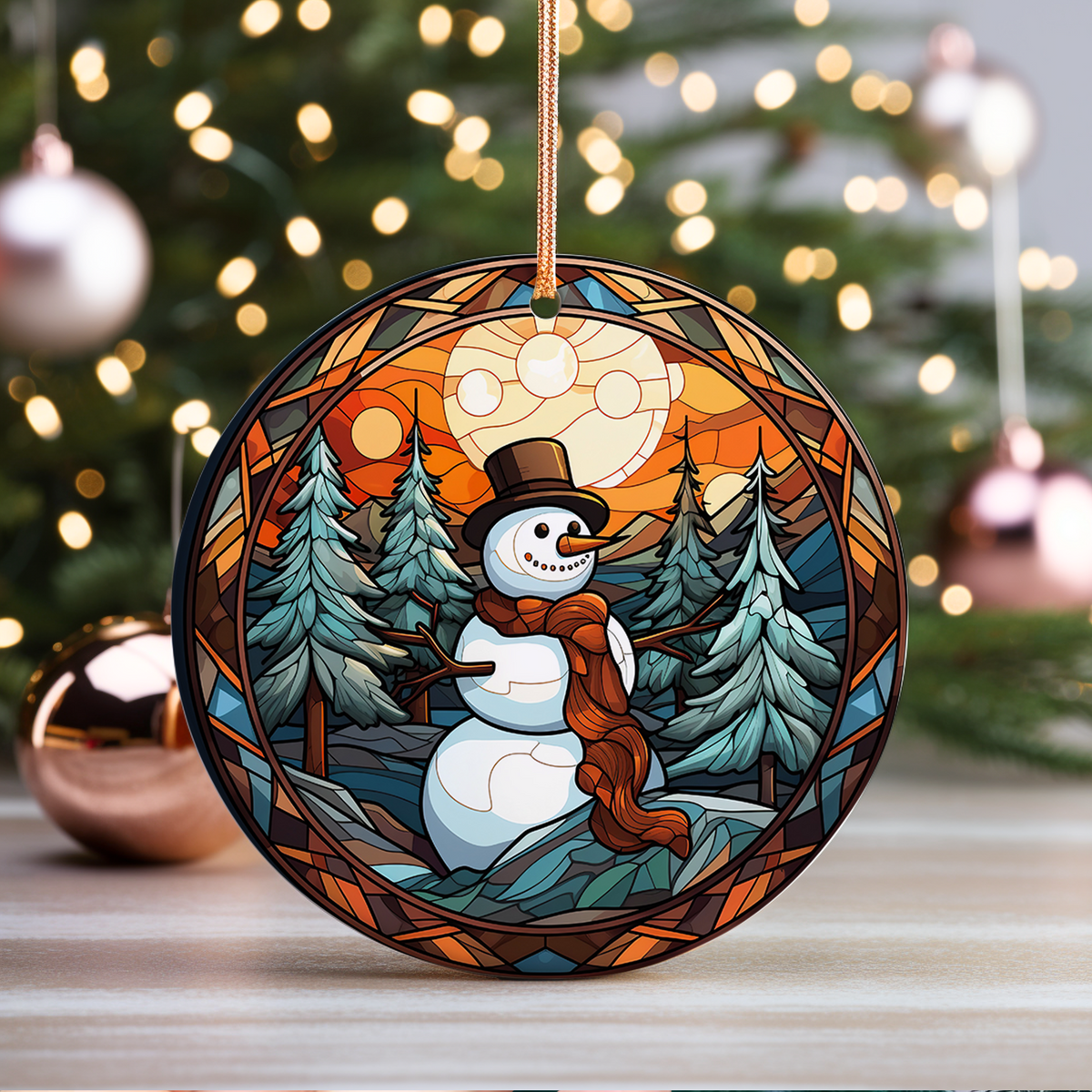 Snowman Christmas 2023 Ceramic Ornament