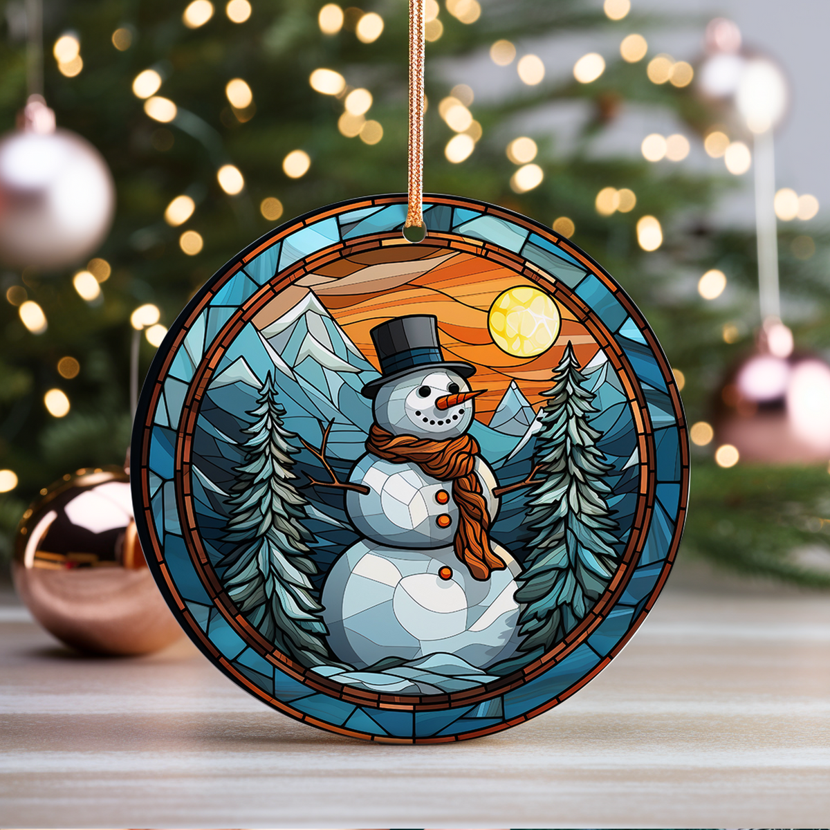 Snowman Christmas 2023 Ceramic Ornament