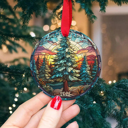 Christmas Tree 2023 Ceramic Ornament - Charming Present