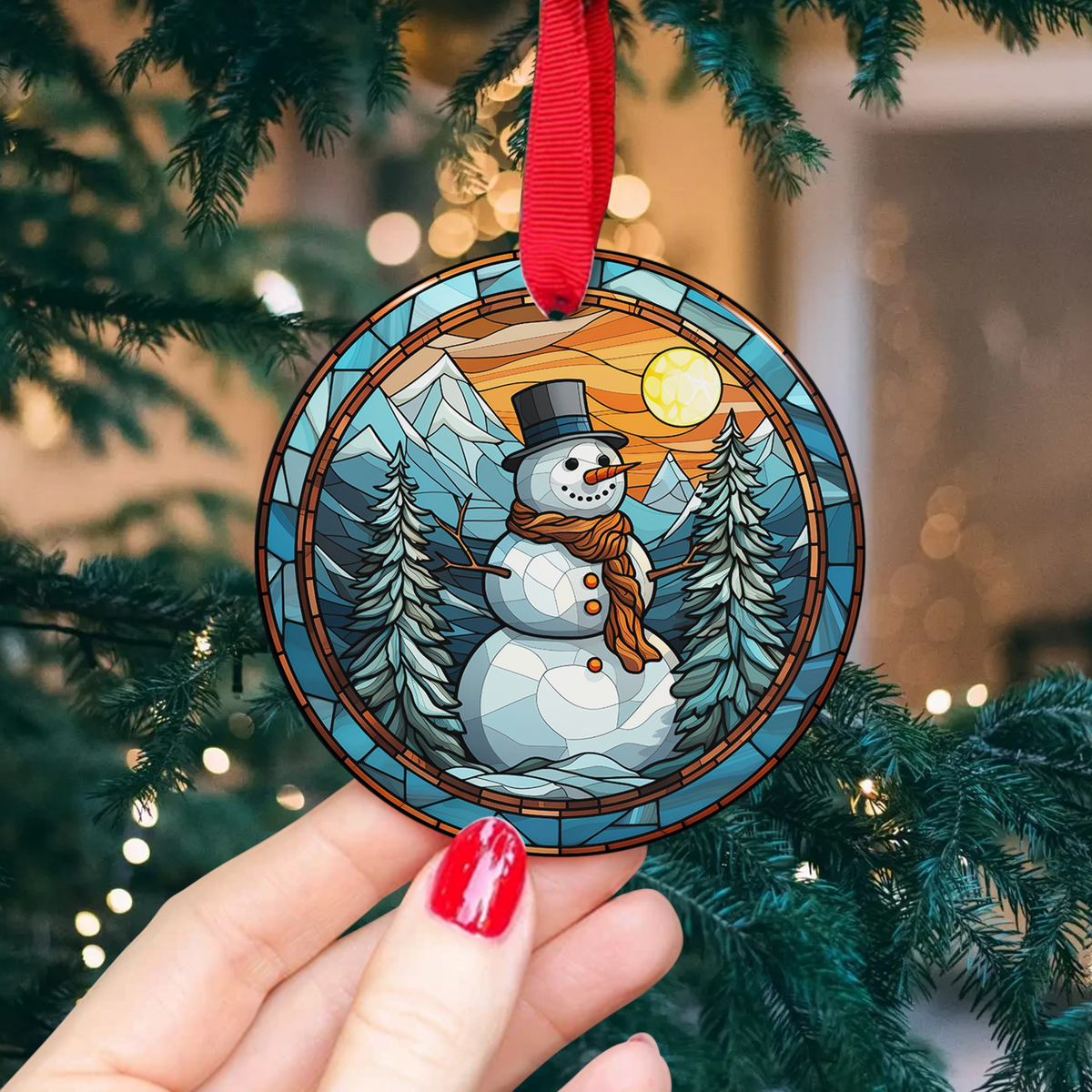 Snowman Christmas 2023 Ceramic Ornament