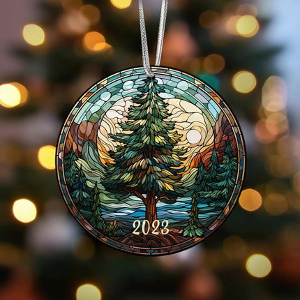 Christmas Tree 2023 Ceramic Ornament - Charming Present