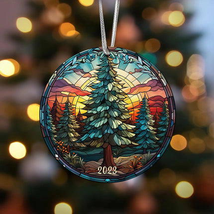 Christmas Tree 2023 Ceramic Ornament - Charming Present