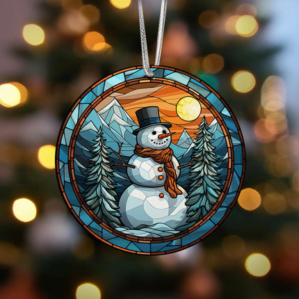Snowman Christmas 2023 Ceramic Ornament - Charming Present