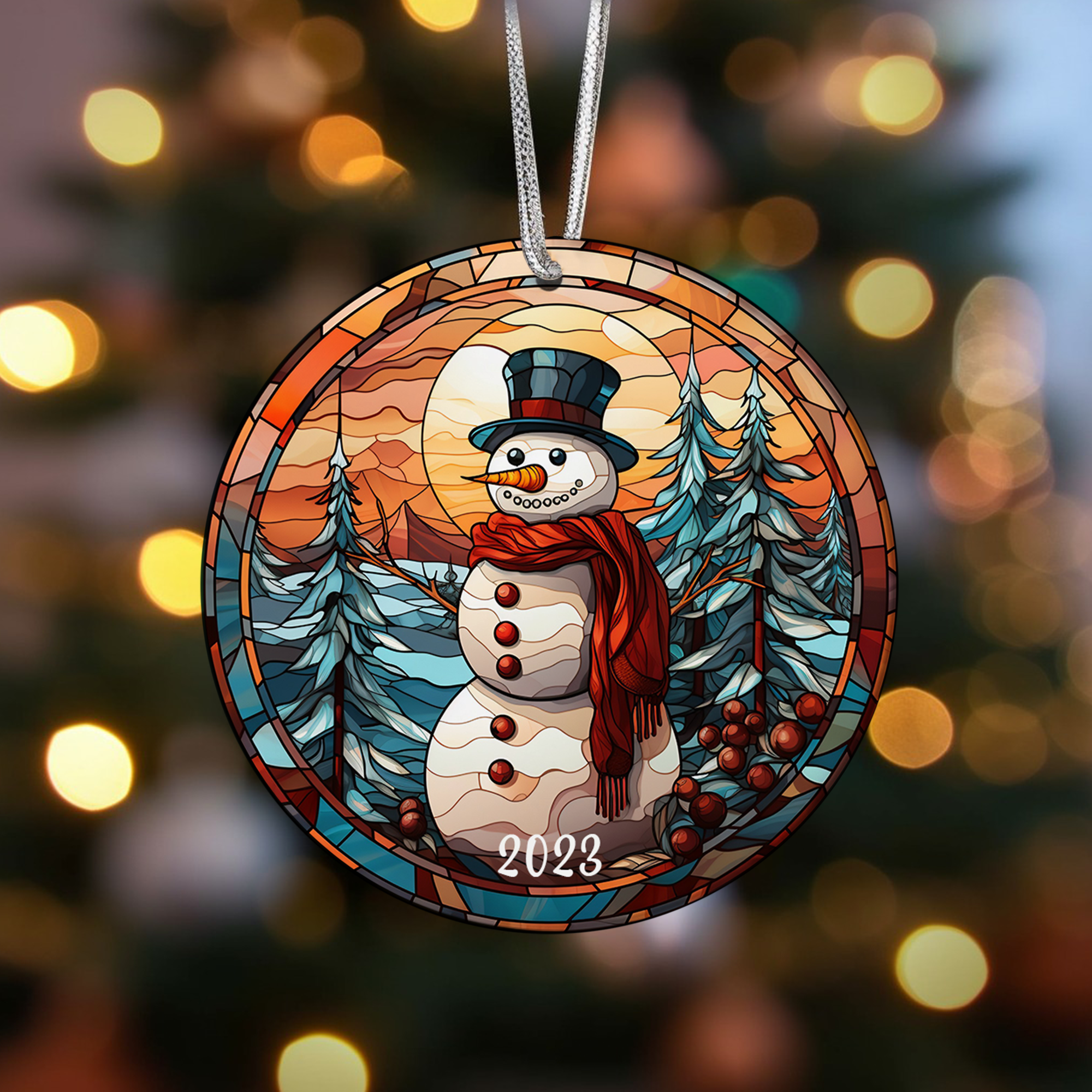 Snowman Christmas Ceramic Ornament