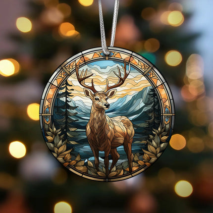 Deer Christmas Ceramic Ornament - Charming Present