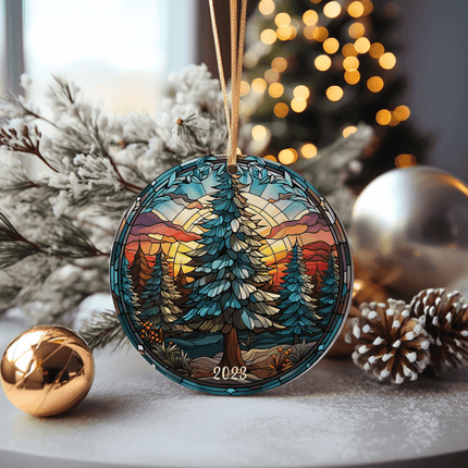 Christmas Tree 2023 Ceramic Ornament - Charming Present
