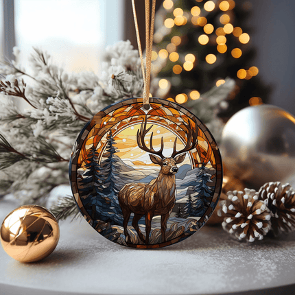 Deer Christmas Ceramic Ornament - Charming Present