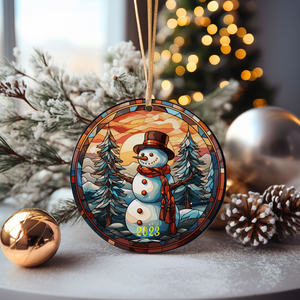 Snowman Christmas Ceramic Ornament