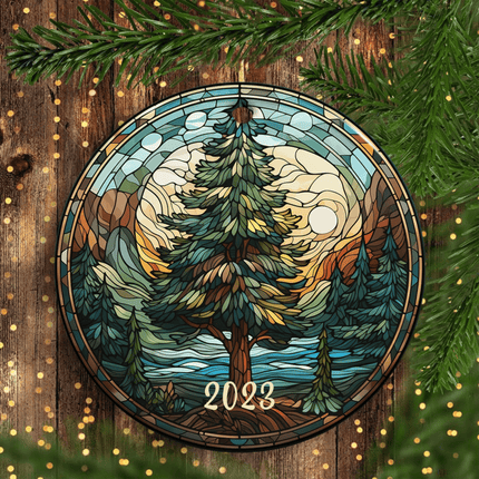 Christmas Tree 2023 Ceramic Ornament - Charming Present