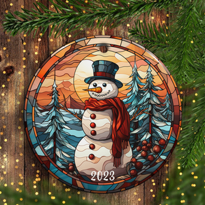 Snowman Christmas Ceramic Ornament