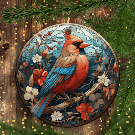 Cardinal Bird Christmas Ceramic Ornament - Charming Present