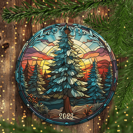 Christmas Tree 2023 Ceramic Ornament - Charming Present