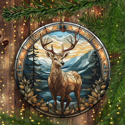 Deer Christmas Ceramic Ornament - Charming Present