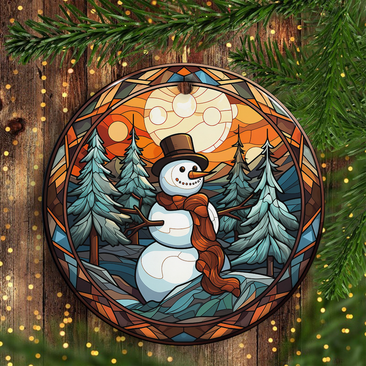 Snowman Christmas 2023 Ceramic Ornament
