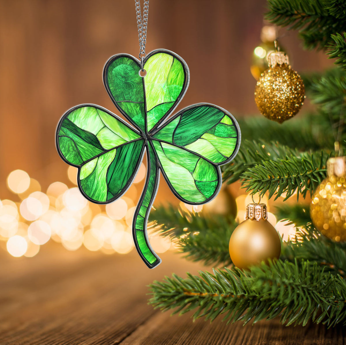 Shamrock Window Hanging Ornament - Clover Windown Hanging Sign - St Patricks Day Gift