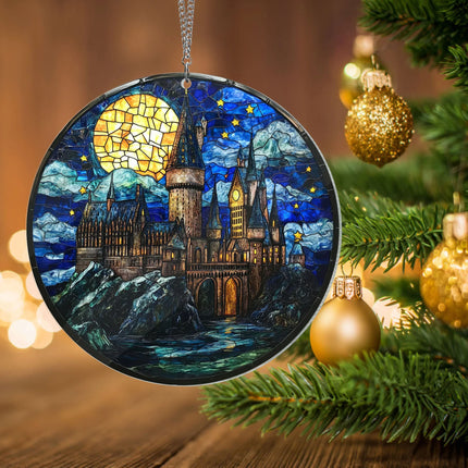 Wizard Castle Acrylic Window Hanging - Fantasy Book Reader Gift - Magical Castle Acrylic Window Hanging - Charming Present