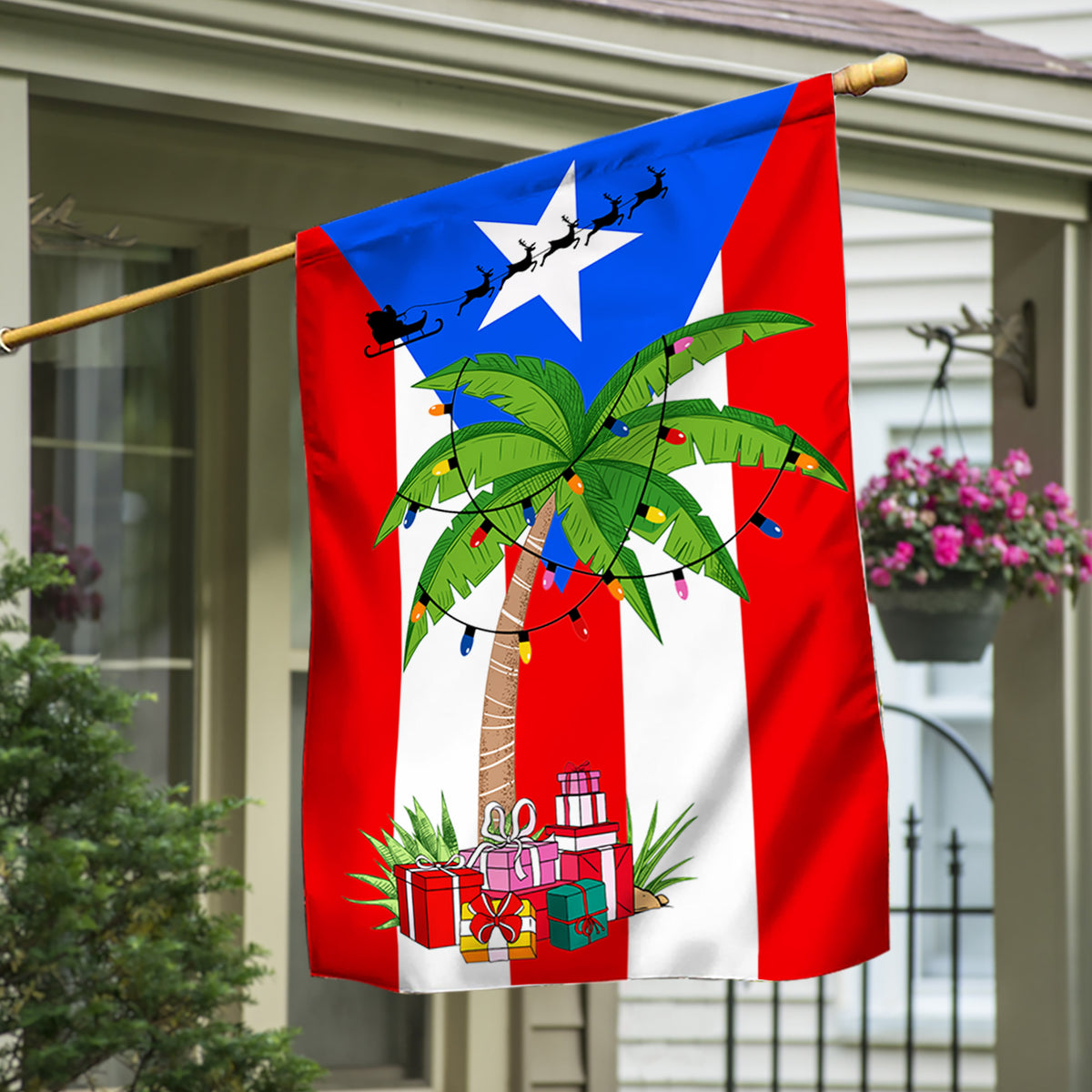 Puerto Rico Merry Christmas Feliz Navidad Flag