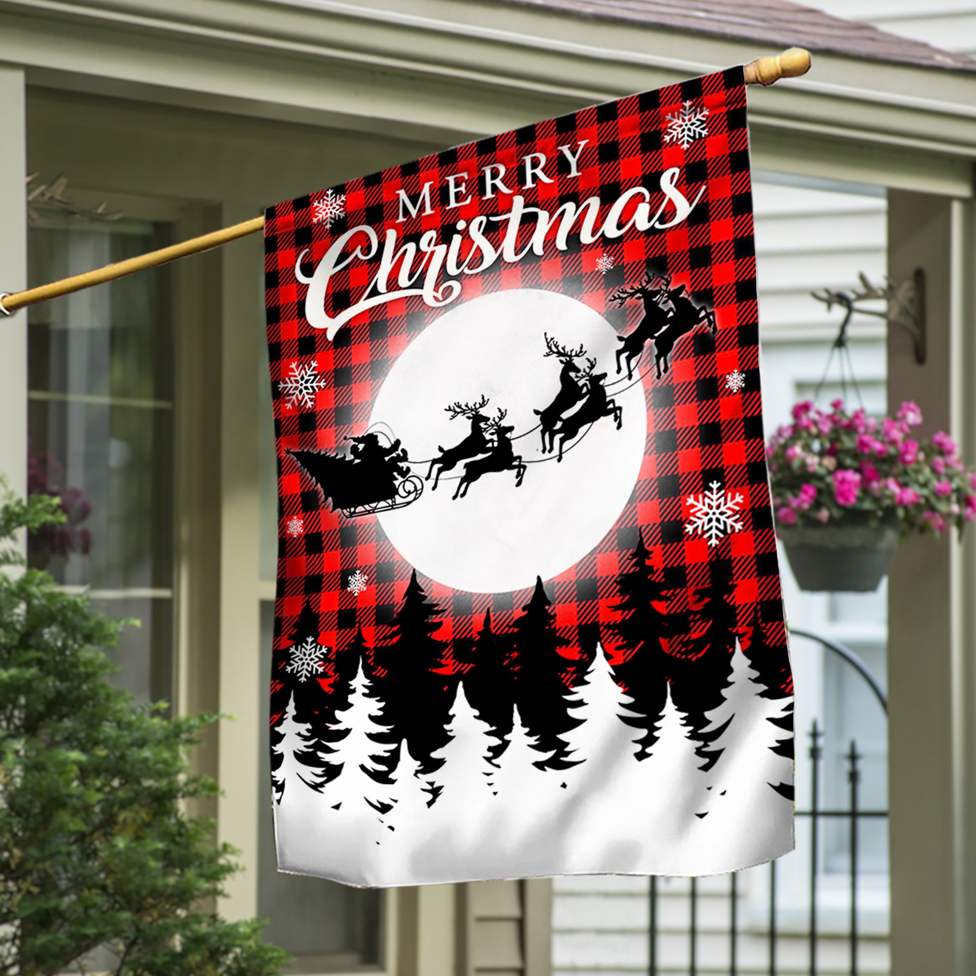 Merry Christmas Flag - Christmas Holiday Decoration