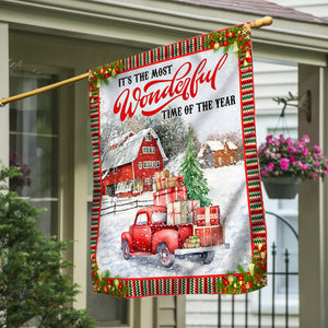 It's The Most Wonderful Time Of The Year Christmas Flag