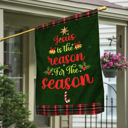Jesus Is The Reason For The Season Christmas Flag - Charming Present