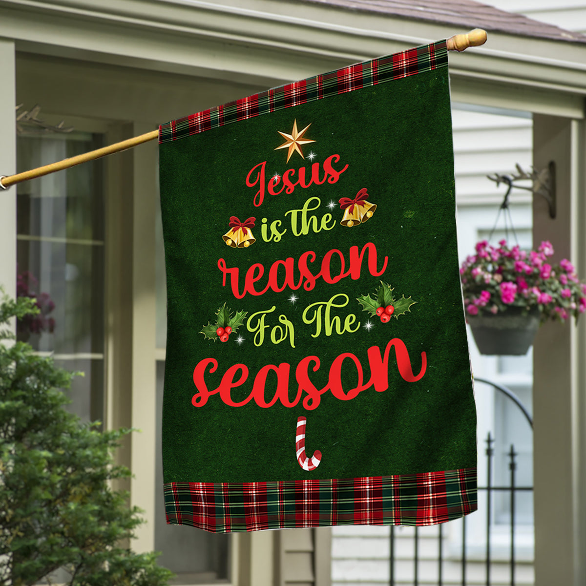 Jesus Is The Reason For The Season Christmas Flag