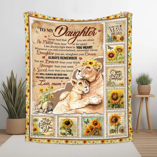 To My Daughter - I Am Always Right In Your Heart Quilt Blanket - Gift For Daughter - Charming Present