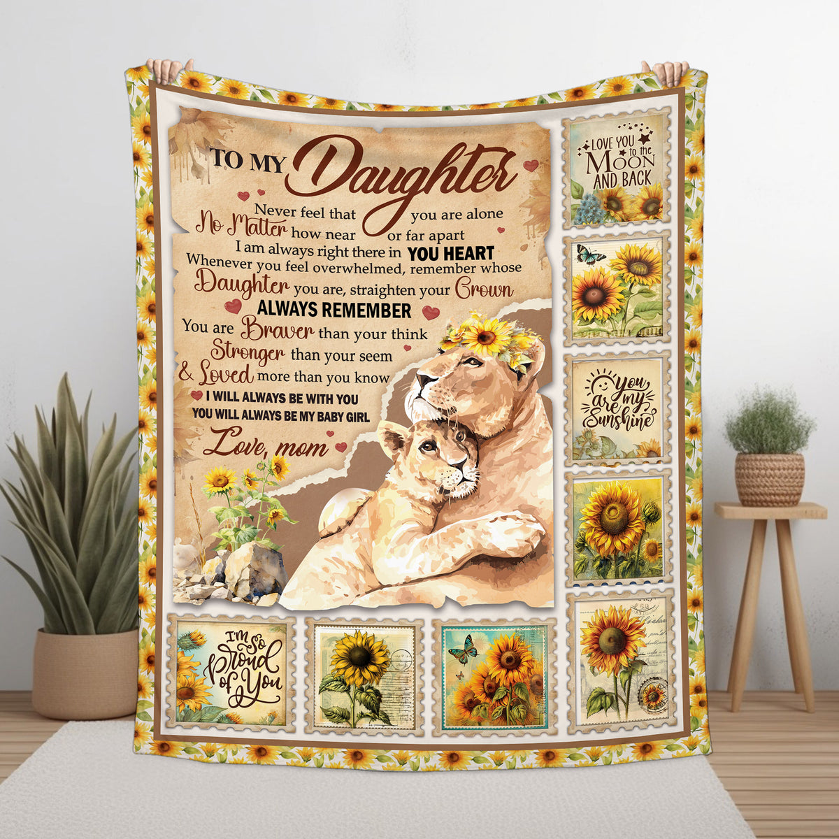 To My Daughter - I Am Always Right In Your Heart Quilt Blanket - Gift For Daughter