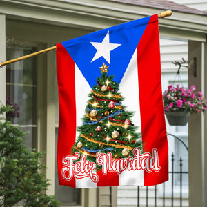 Feliz Navidad Puerto Rico Flag