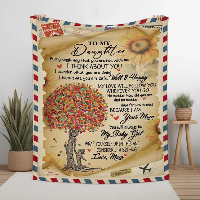 To My Daughter - I Hope You Are Safe Quilt Blanket - Gift For Daughter - Charming Present