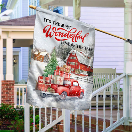 It's The Most Wonderful Time Of The Year Christmas Flag - Charming Present