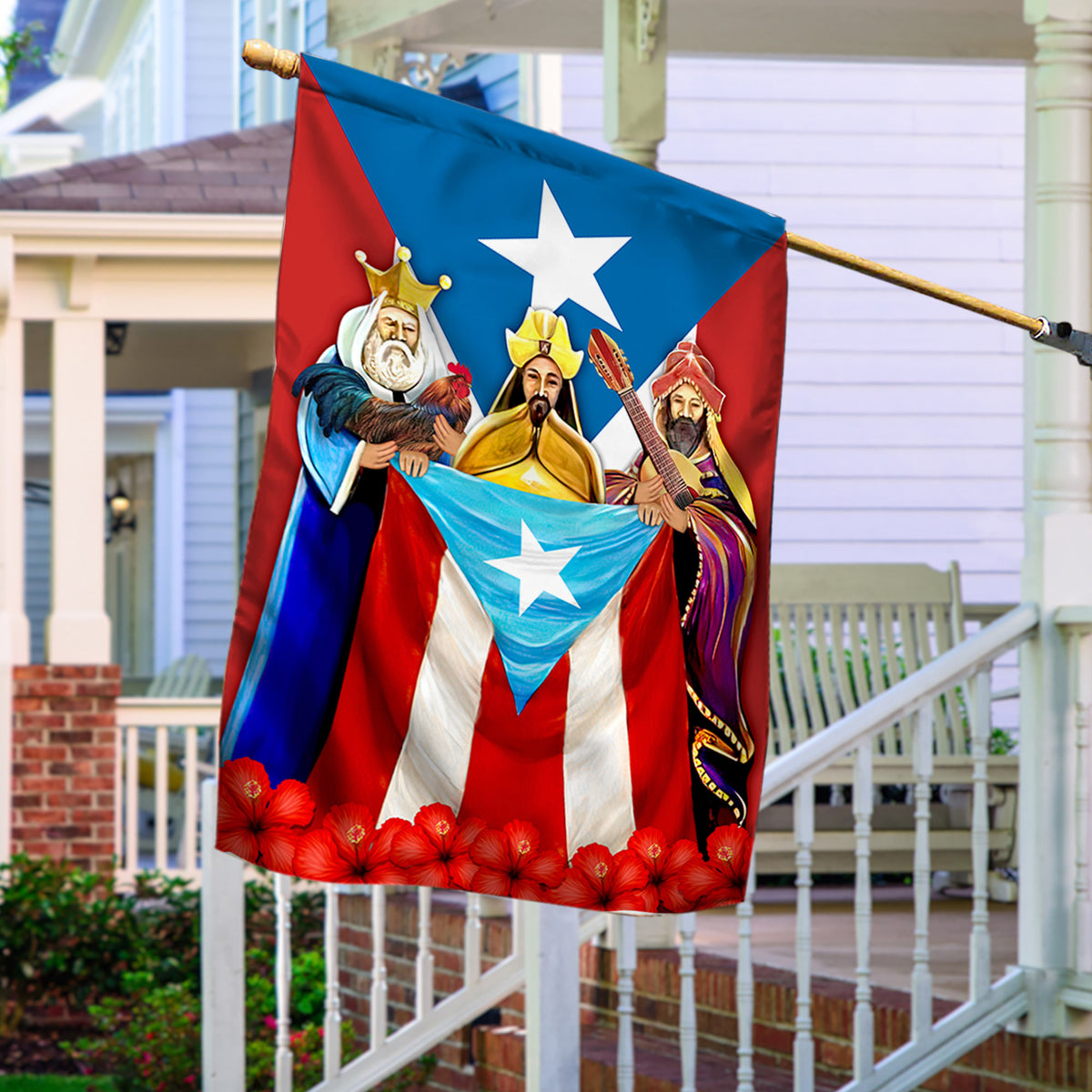 Three Kings Day Puerto Rico Flag