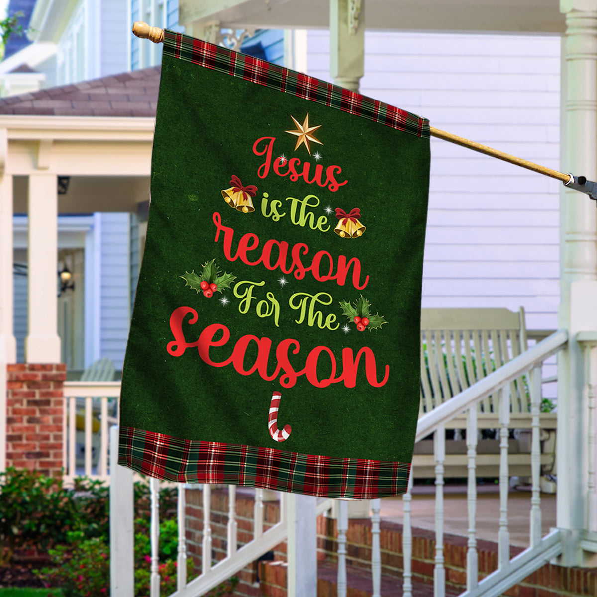 Jesus Is The Reason For The Season Christmas Flag