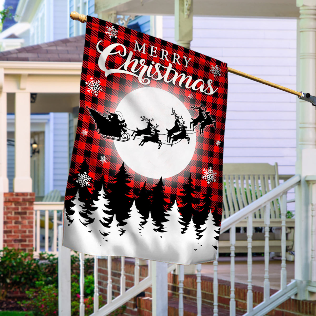 Merry Christmas Flag - Christmas Holiday Decoration