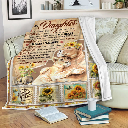 To My Daughter - I Am Always Right In Your Heart Quilt Blanket - Gift For Daughter - Charming Present