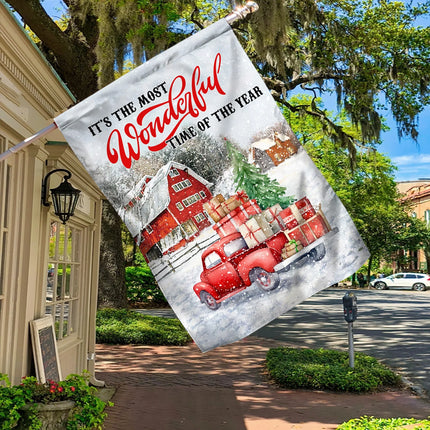 It's The Most Wonderful Time Of The Year Christmas Flag - Charming Present