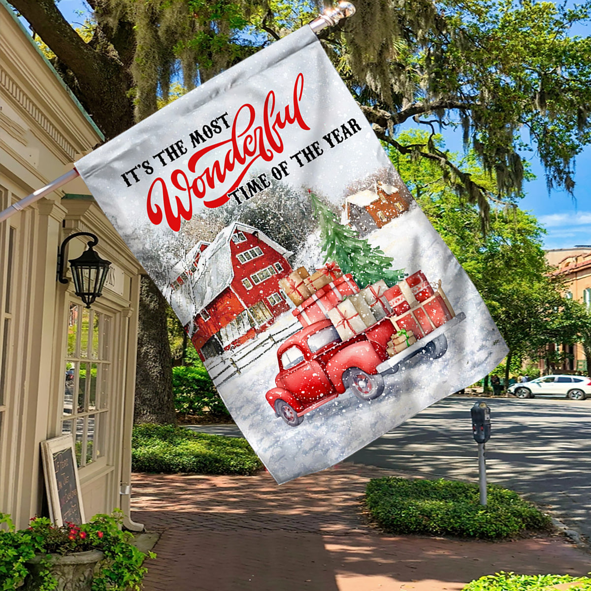 It's The Most Wonderful Time Of The Year Christmas Flag