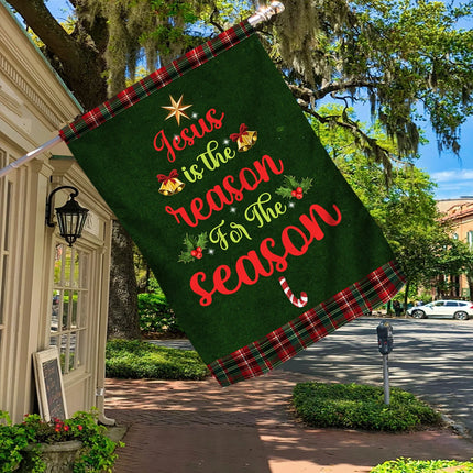 Jesus Is The Reason For The Season Christmas Flag - Charming Present