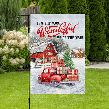 It's The Most Wonderful Time Of The Year Christmas Flag - Charming Present