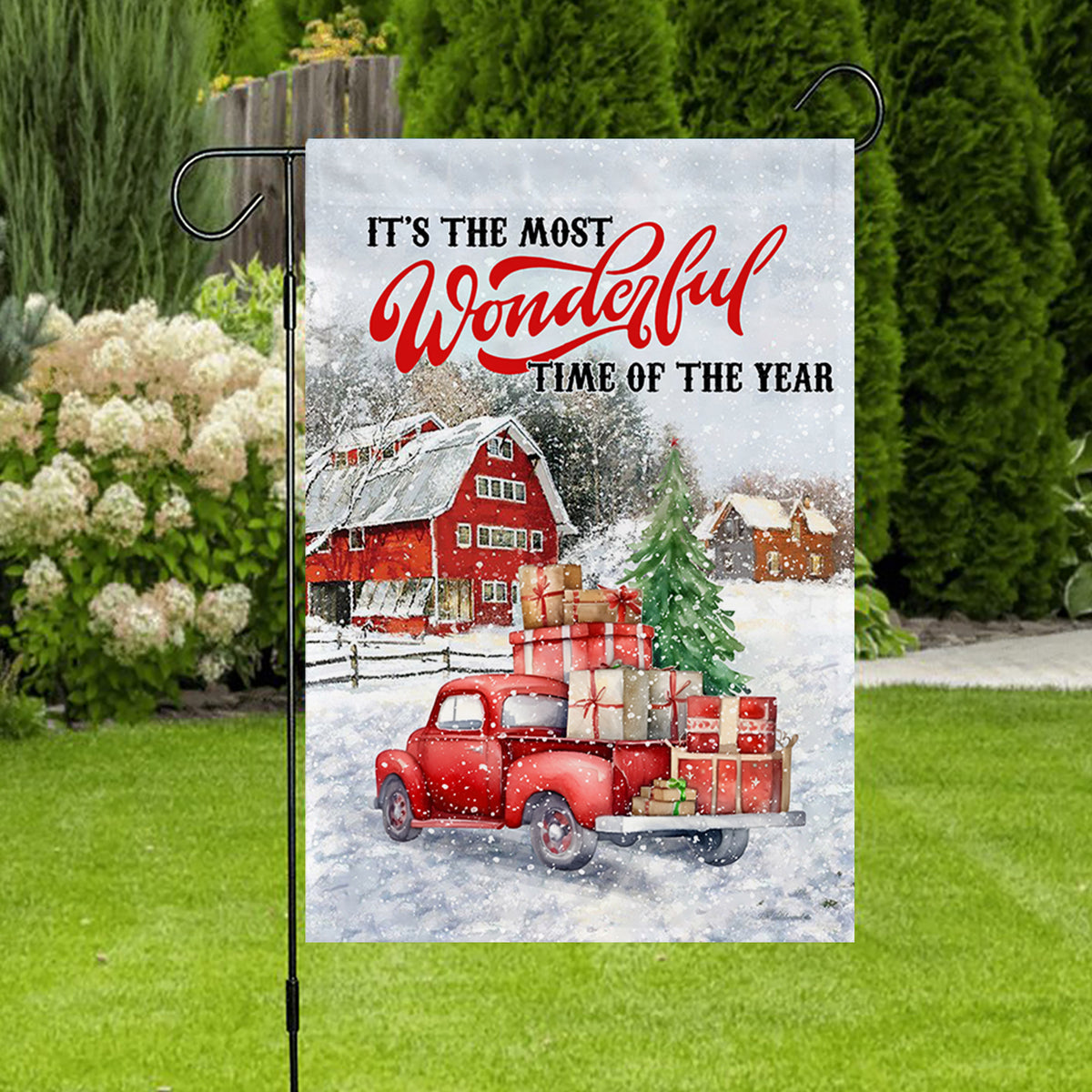 It's The Most Wonderful Time Of The Year Christmas Flag