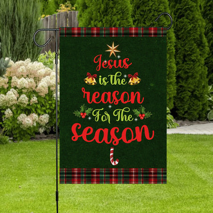 Jesus Is The Reason For The Season Christmas Flag - Charming Present