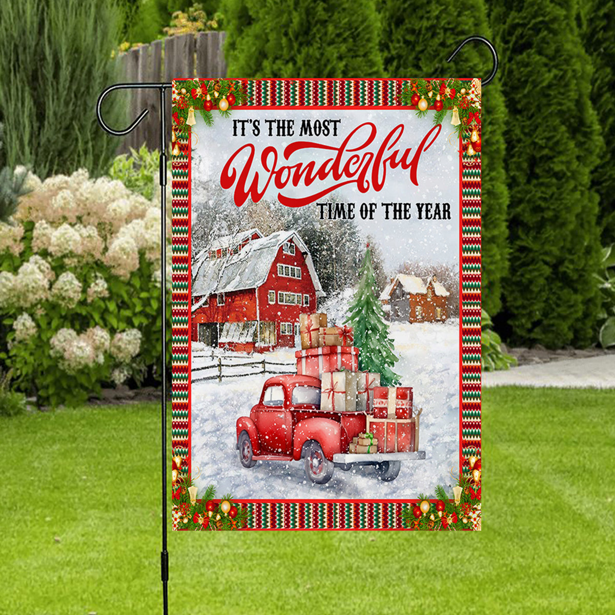 It's The Most Wonderful Time Of The Year Christmas Flag