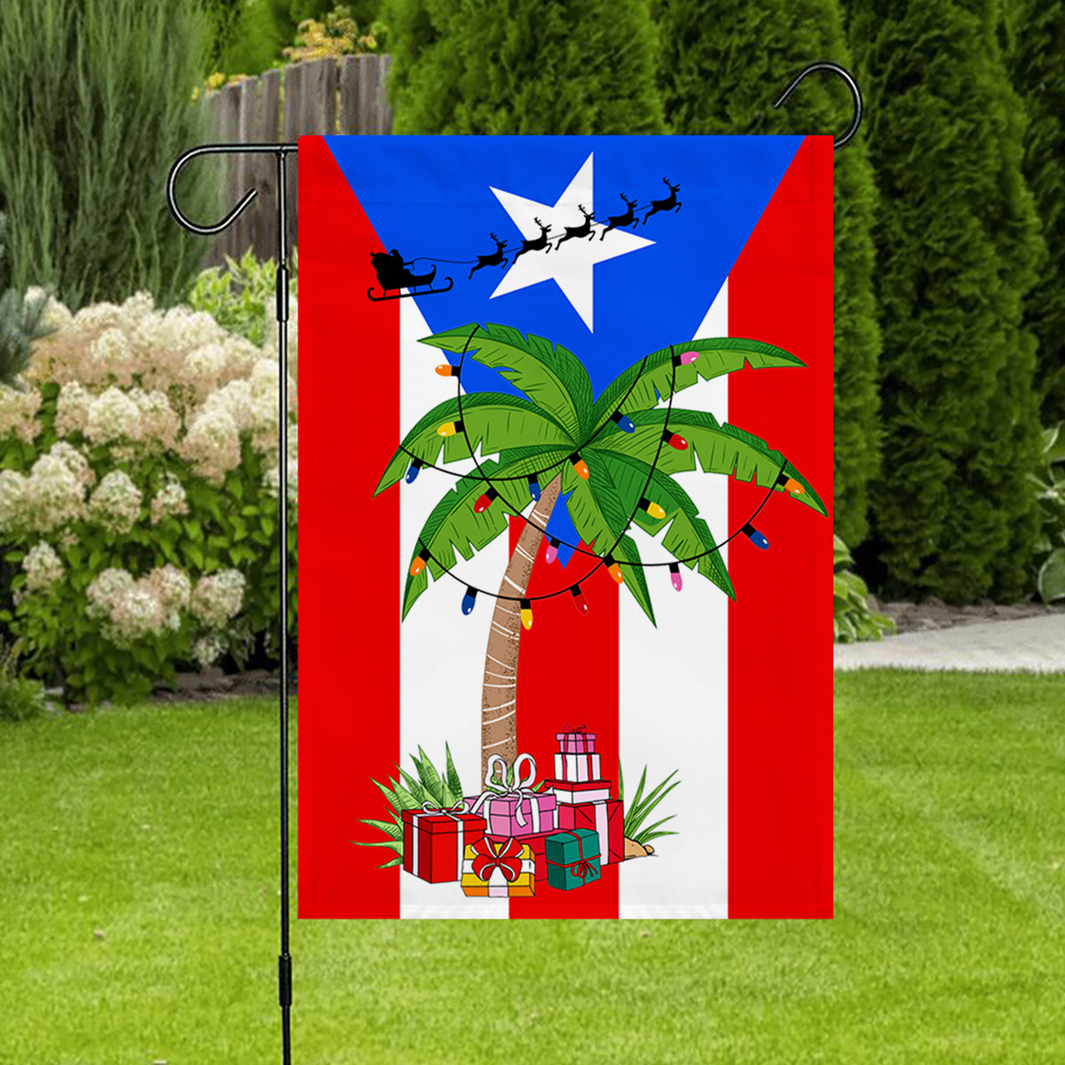 Puerto Rico Merry Christmas Feliz Navidad Flag